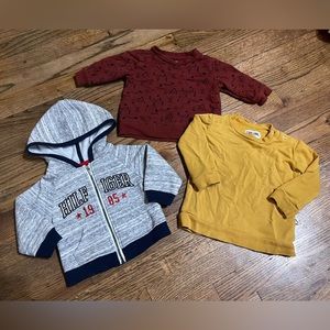 3 piece 3-6 month baby sweatshirt bundle